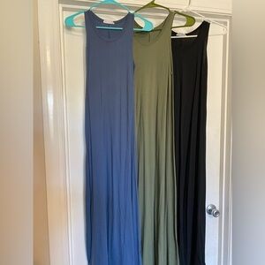 CJ’s Fav Maxi Dress Trio - Blue, Olive, and Black